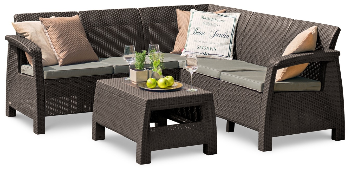 Zestaw Mebli Naro Nik Ogrodowy Corfu Relax Set Brown