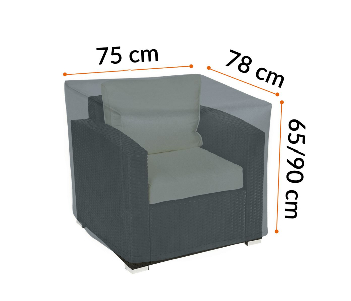 Wymiary Pokrowiec na fotel ogrodowy FOCUS GARDEN 75x78x65/90cm