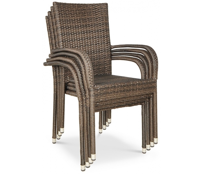 Krzesło z technorattanu FIESTA Modern Brown