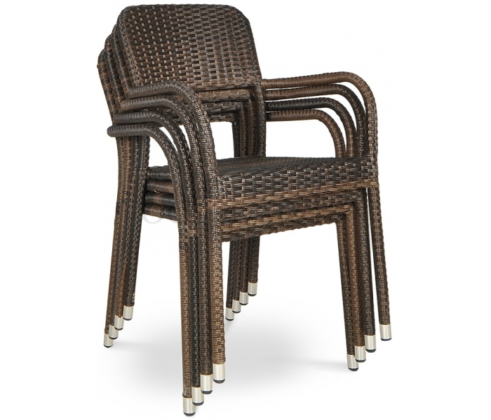 Krzesło z technorattanu OPTIMA Modern Brown