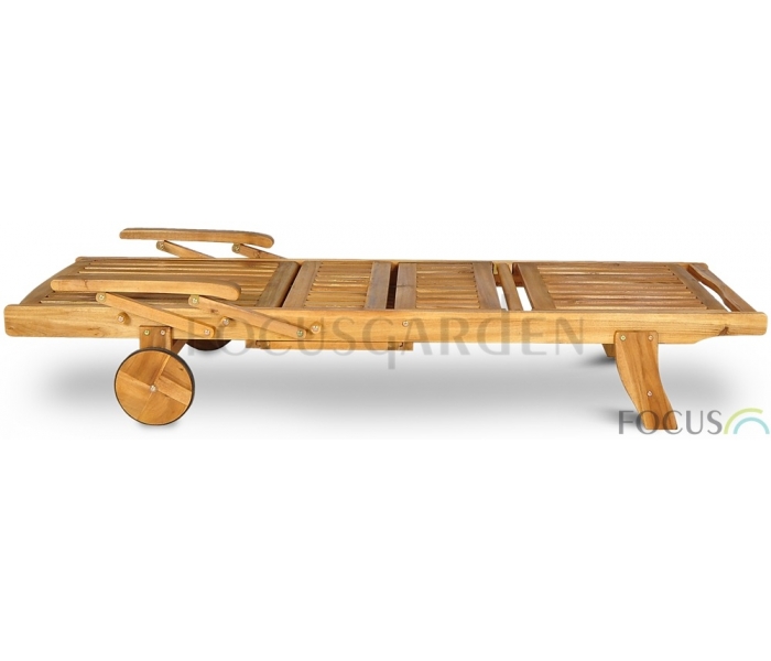Leżak drewniany HAVANA + PODUSZKA Ecri