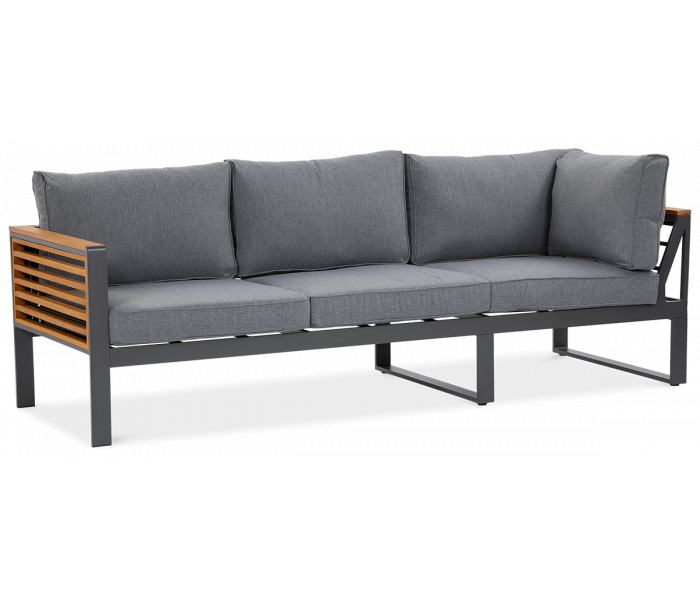 Sofa Narożnik z aluminium RUBICON Dark Grey - FOCUS GARDEN