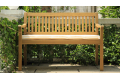 Drewniana ławka do ogrodu z poduszką ALNES Teak Look