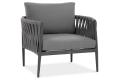 fotel Narożnik ogrodowy aluminiowy MONZA CAFFE + fotel Grey - FURRORE