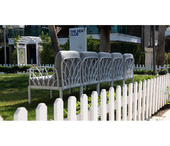 Modułowy narożnik ogrodowy GARDA + 2x FOTEL White