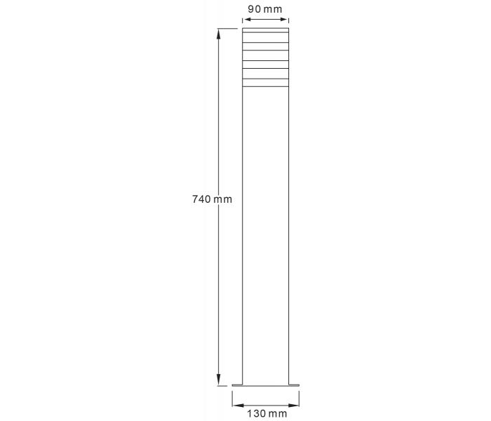 Lampa zewnętrzna Teksas Pir 74cm 1xE27 - SANICO