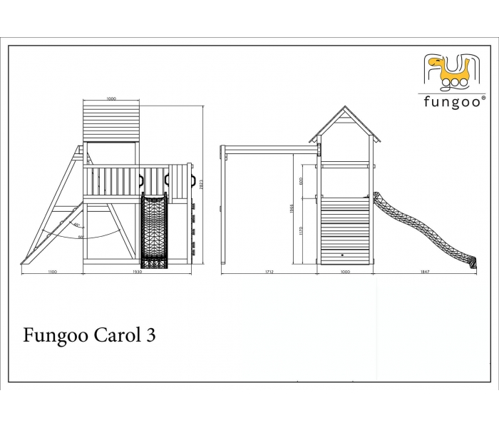 Plac zabaw dla dzieci do ogrodu Fungoo Carol 3